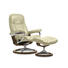 SESSELSET CONSUL S Echtleder Hocker - Creme, KONVENTIONELL, Leder/Holz (78/97/70cm) - Stressless