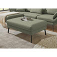 ECKSOFA  in Flachgewebe Salbeigrün Armteilverstellung, Relaxfunktion, Drehsitzfunktion  175-224/255-365 cm  - Salbeigrün/Schwarz, Design, Textil/Metall (175-224/255-365cm) - Dieter Knoll