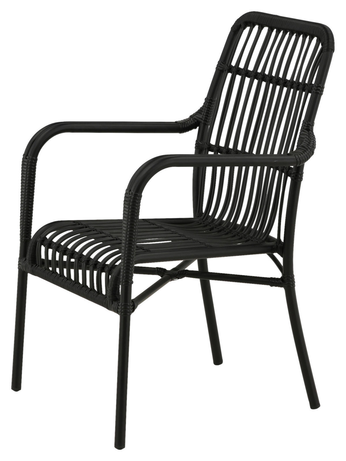 LOUNGESESSEL  - Schwarz, KONVENTIONELL, Kunststoff/Metall (57/90/64cm) - Gardenson