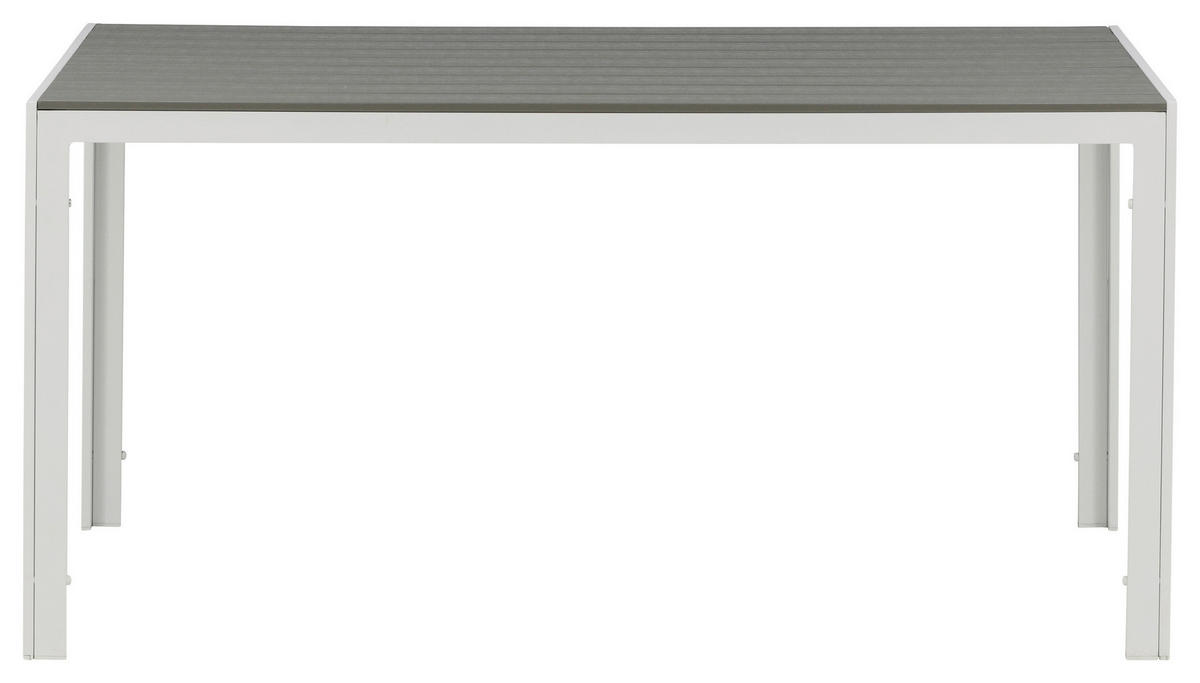 GARTENTISCH 150/90/75 cm  - Weiß/Grau, KONVENTIONELL, Holz/Metall (150/90/75cm) - Gardenson