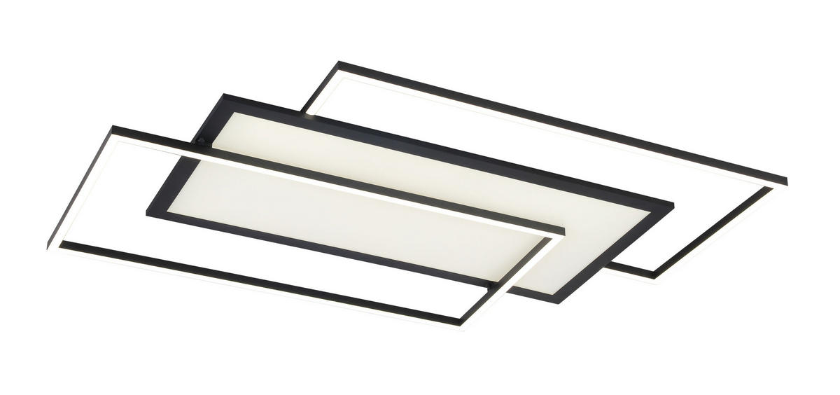 PLAFONIERĂ CU LED - negru, Trend, plastic/metal (80/50/6cm) - Novel