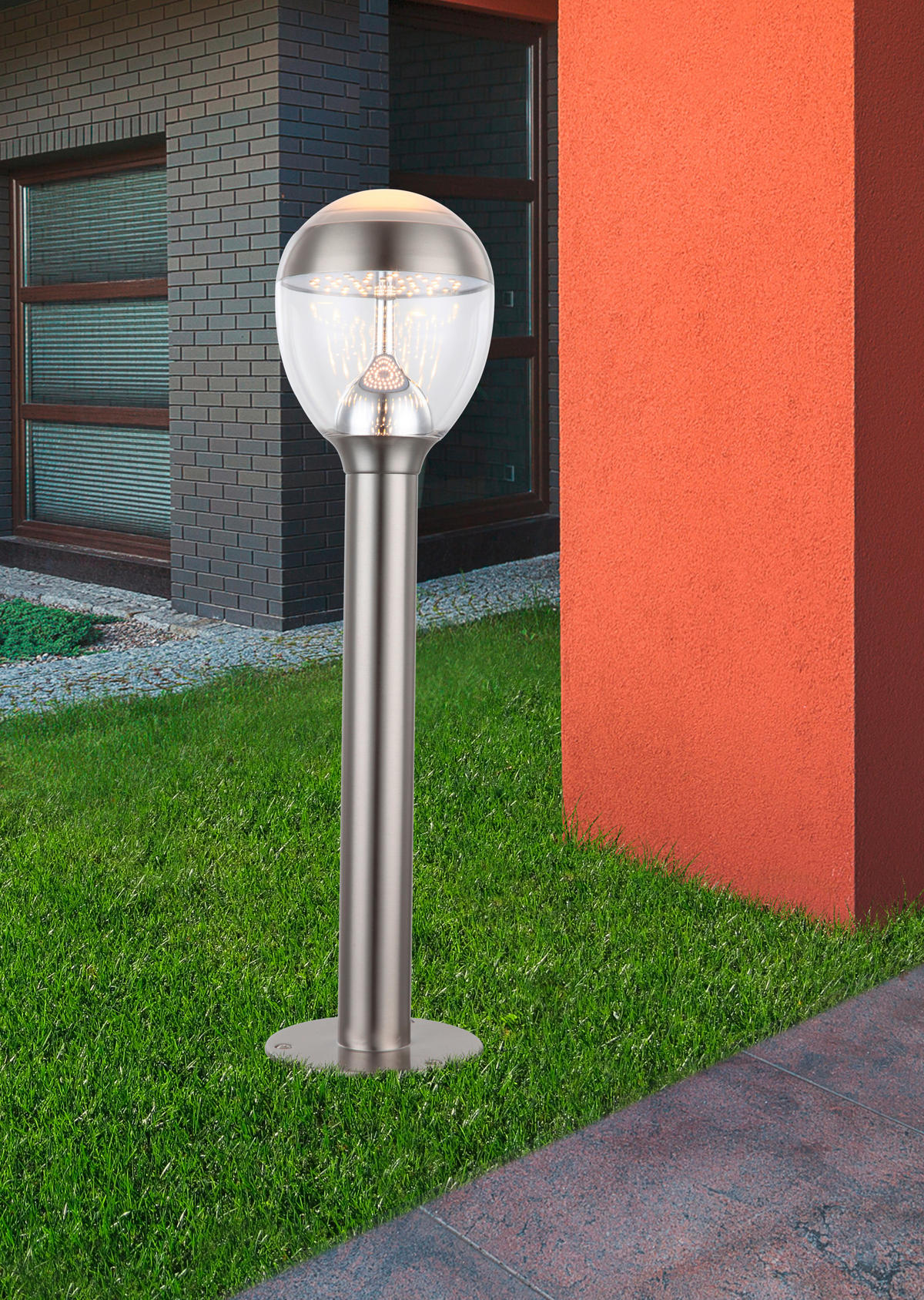 POLLERLEUCHTE 15/59 cm   - Dunkelgrau, Design, Kunststoff/Metall (15/59cm) - Globo
