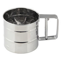 MEHLSIEB  - Silberfarben, Basics, Metall (15,5/10,5/9,5cm) - Fackelmann
