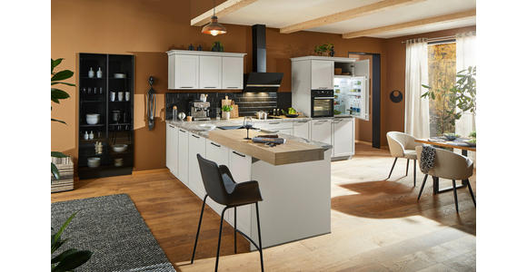 EINBAUKÜCHE   - Platinfarben, Design, Holzwerkstoff - Dieter Knoll