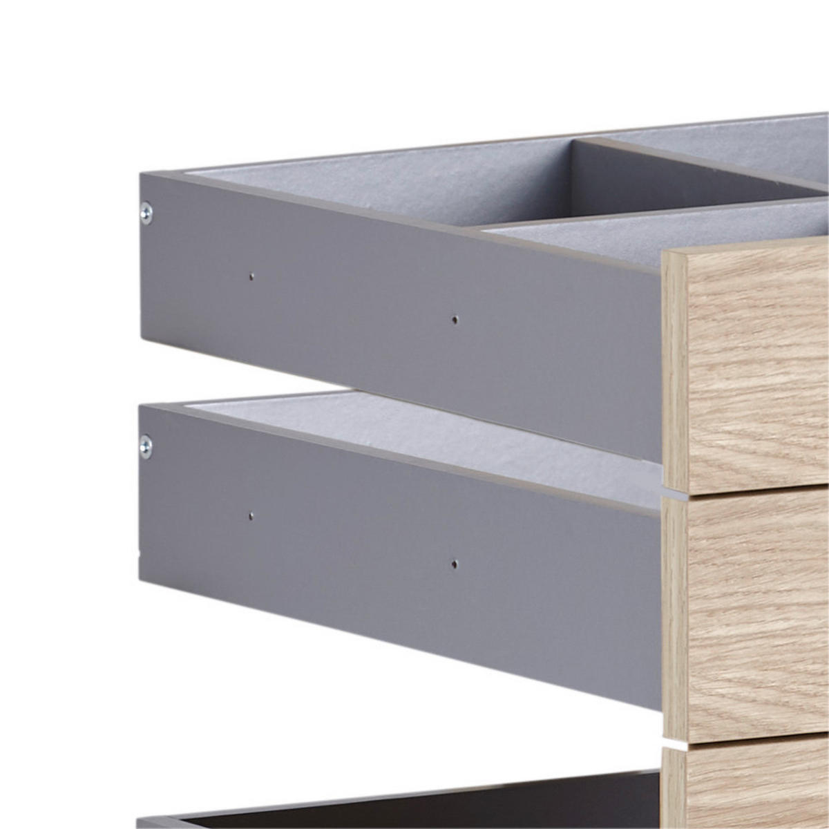 SCHUBLADENSET 45,3/83/46,8 cm   - Eichefarben, Konventionell, Holzwerkstoff (45,3/83/46,8cm) - Hom`in