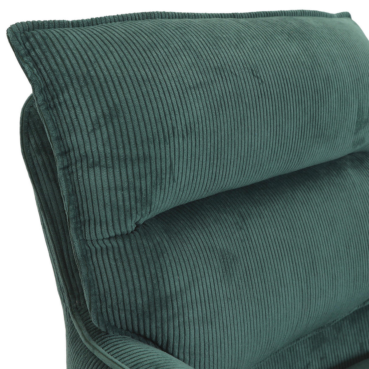 BARHOCKER Cord Grün Stoffauswahl, Sitzfläche 360° drehbar  - Schwarz/Grün, Design, Textil/Metall (54/98-120/58cm) - Novel