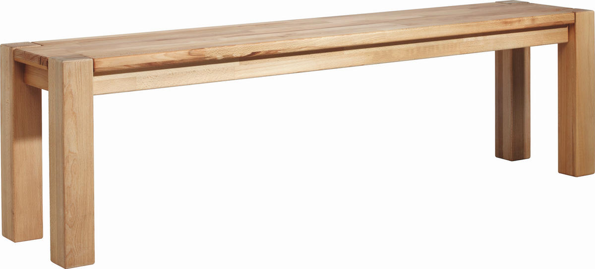 SITZBANK 160/45/33 cm Buchefarben Kernbuche massiv  - Buchefarben, Design, Holz (160/45/33cm) - Linea Natura