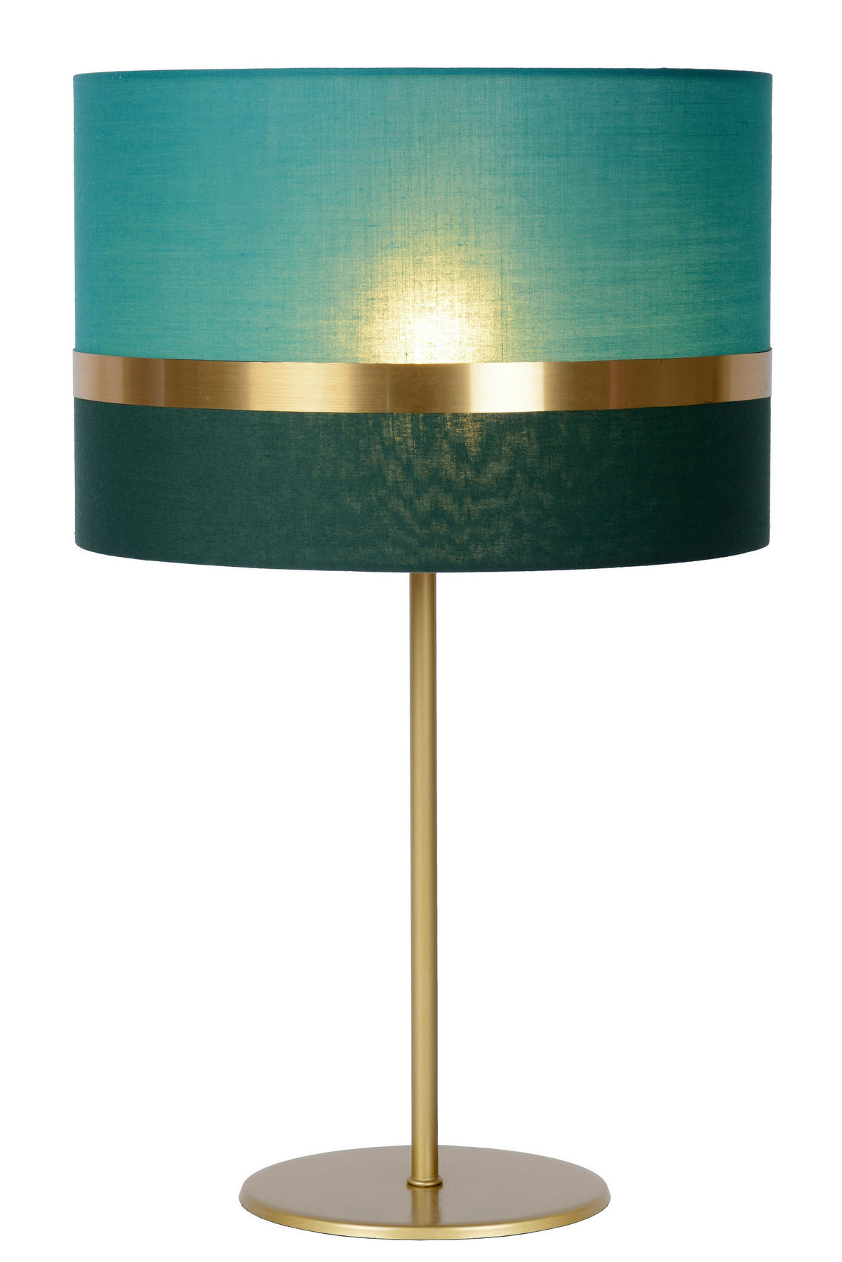 TISCHLEUCHTE 30/30/50 cm   - Goldfarben/Grün, Design, Textil/Metall (30/30/50cm) - Lucide