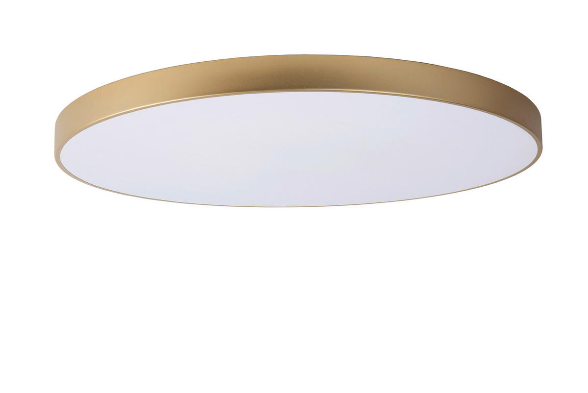 LED-DECKENLEUCHTE    80/80/5 cm  - Messingfarben, Konventionell, Kunststoff/Metall (80/80/5cm) - Lucide