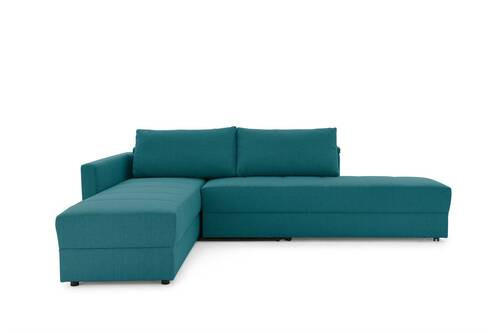 ECKSOFA Petrol Webstoff  - Petrol/Schwarz, Design, Kunststoff/Textil (287/229cm) - LOOKS by W.Joop