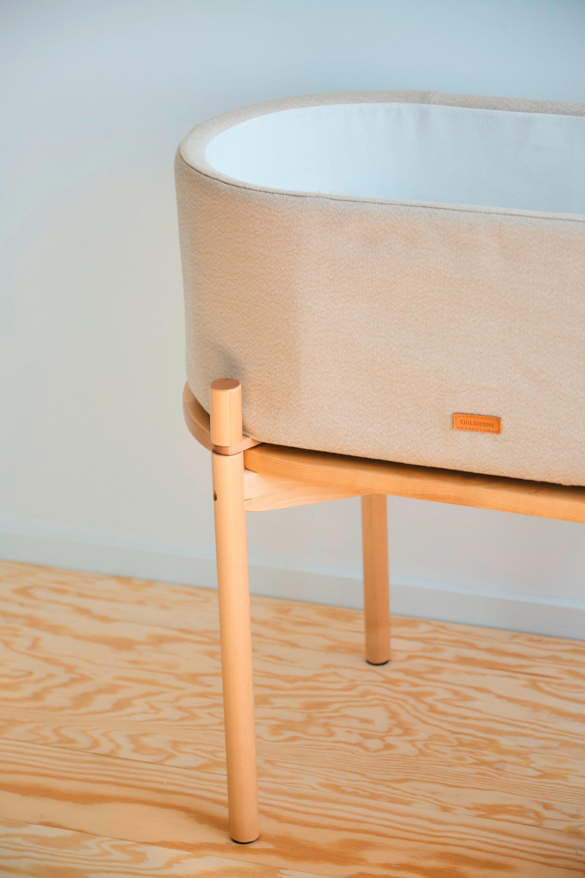WIEGE Leinen   - Beige/Birkefarben, Basics, Holz/Kunststoff (81/79/49cm) - Childhome