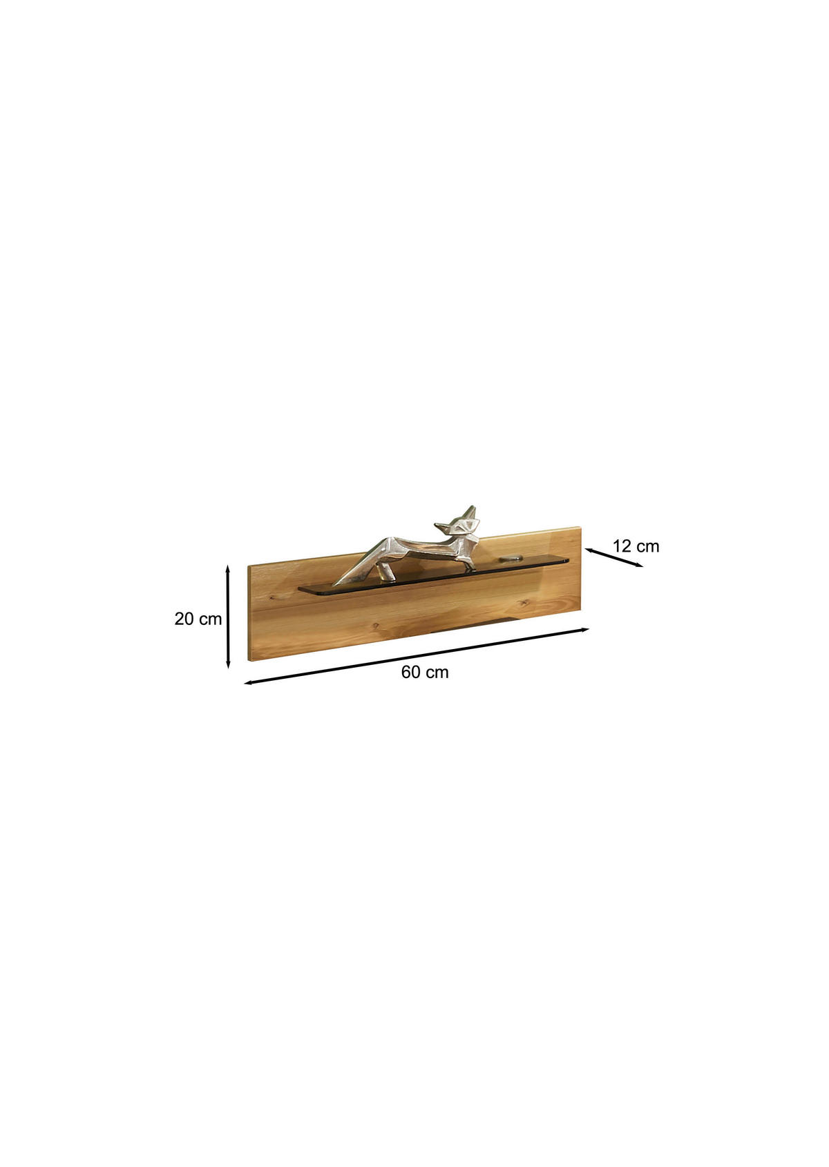 NACHTKOMMODENPANEEL 60/20/12 cm  in  - Eiche Bianco, Modern, Glas/Holzwerkstoff (60/20/12cm) - Novel