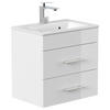 BADEZIMMER  in 50 cm  - Weiß Hochglanz/Silberfarben, MODERN, Keramik/Holzwerkstoff (50cm) - MID.YOU