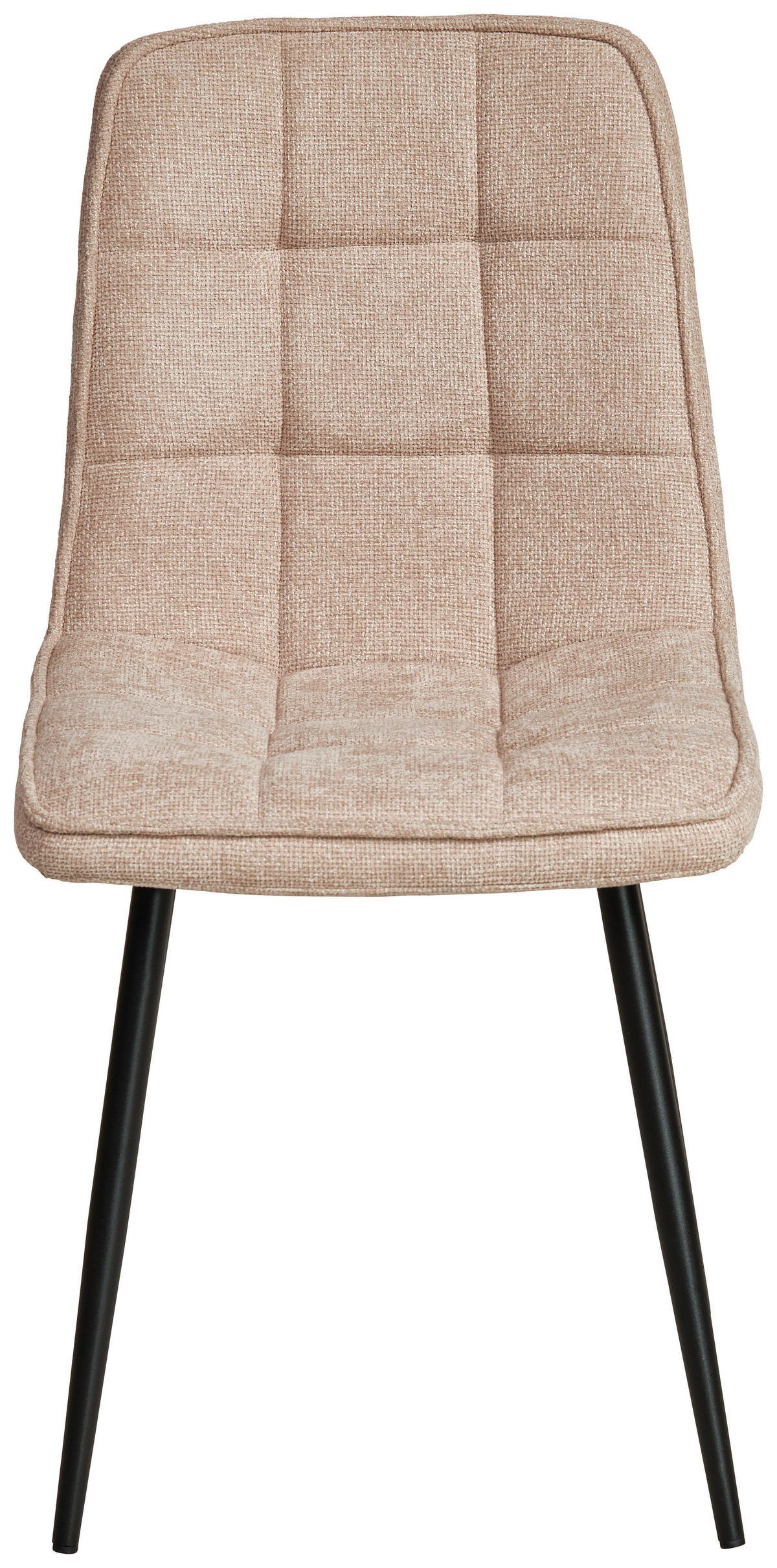 STUHL Leinenoptik Beige Pappel Sperrholz  - Beige/Schwarz, KONVENTIONELL, Holz/Textil (45/89/58cm) - MID.YOU