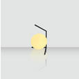 TISCHLEUCHTE 29/44 cm   - Schwarz/Weiß, Design, Glas/Metall (29/44cm) - Novel