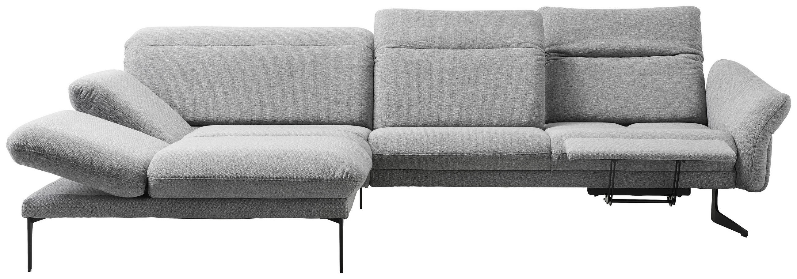 ECKSOFA Hellgrau Webstoff - Anthrazit/Hellgrau, Design, Textil/Metall (203/299cm) - Himolla