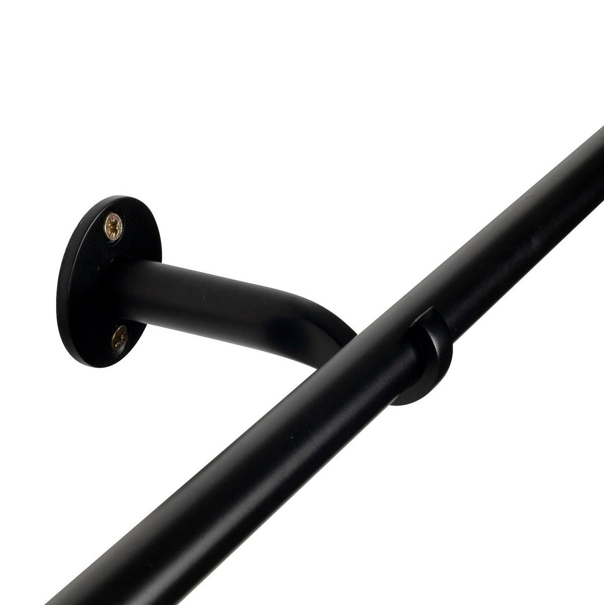 VORHANGSTANGENSET  120 cm  - Schwarz, Design, Metall (120cm)