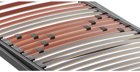 LATTENROST TOPFORM SPRINT KF 80/200 cm Kopfteil, Fußteil verstellbar, Birke - Graubraun/Rot, Basics, Holz (80/200cm) - Novel
