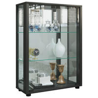 VITRINE in Schwarz  - Schwarz, Modern, Glas/Holzwerkstoff (60/80/25cm) - MID.YOU