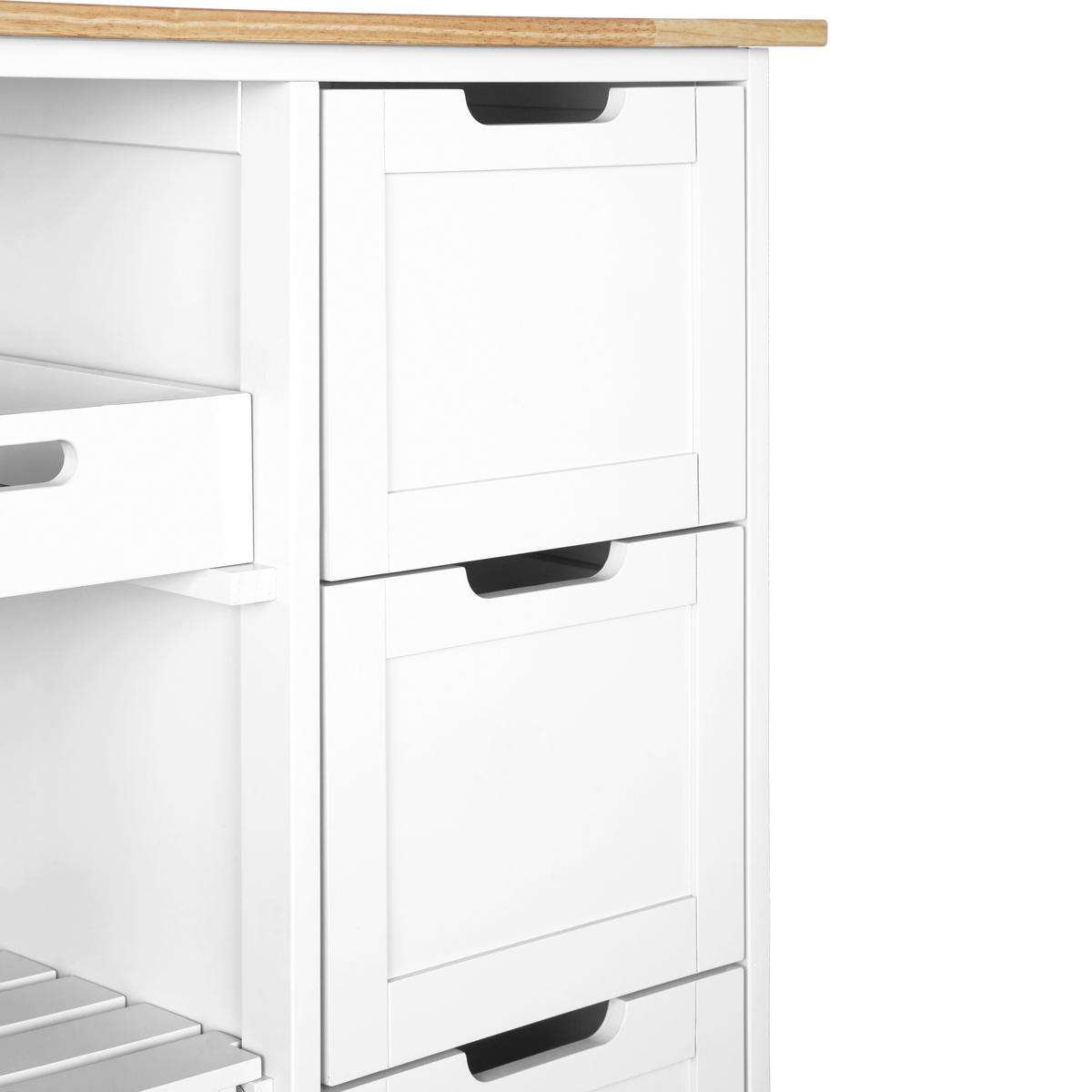 KÜCHENINSEL   in Naturfarben, Weiß  - Weiß/Naturfarben, Basics, Holz/Holzwerkstoff (67/84/37cm) - MID.YOU