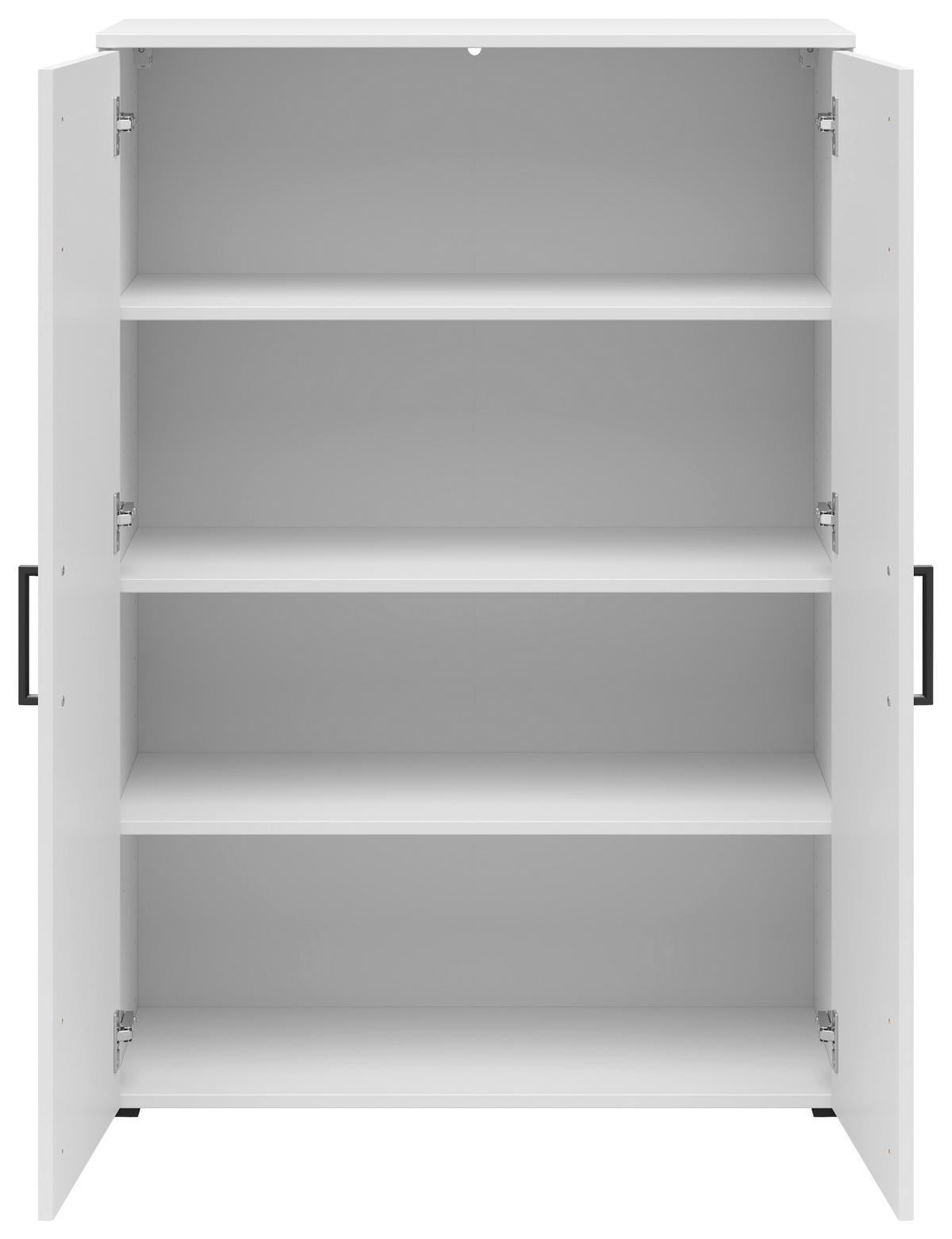 KOMODA, biela, 80/115/40 cm - čierna/biela, Modern, kompozitné drevo/plast (80/115/40cm) - Carryhome