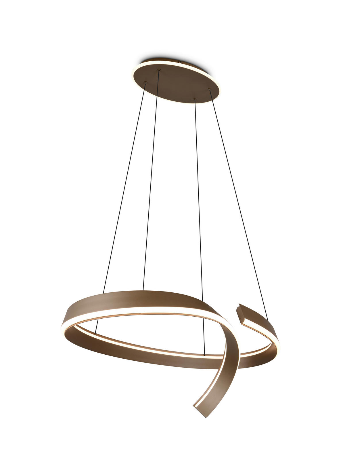 LED-HÄNGELEUCHTE CIRONDA 81/200/55 cm  - Platinfarben, Design, Metall (81/200/55cm) - Cinque