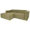 ECKSOFA Olivgrün Struktur  - Schwarz/Olivgrün, Design, Kunststoff/Textil (161/234cm) - P & B