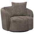 SESSEL in Webstoff Dunkelgrau  - Dunkelgrau/Schwarz, Design, Holz/Textil (101/82/97cm) - Carryhome