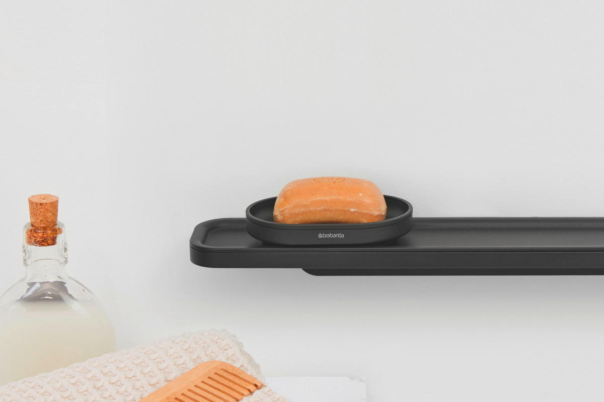 POSODICA ZA MILO - siva, Basics, kovina (12.1/2.4/8.1cm) - Brabantia