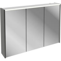 SPIEGELSCHRANK 100/68,3/16 cm  - Anthrazit/Silberfarben, MODERN, Glas/Holzwerkstoff (100/68,3/16cm) - Voleo