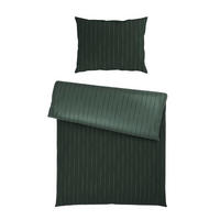 BETTWÄSCHESET STRIPES DK Satin 160/210 cm  50 cm/70 cm  - Grün, Design, Textil (160/210cm) - Dieter Knoll