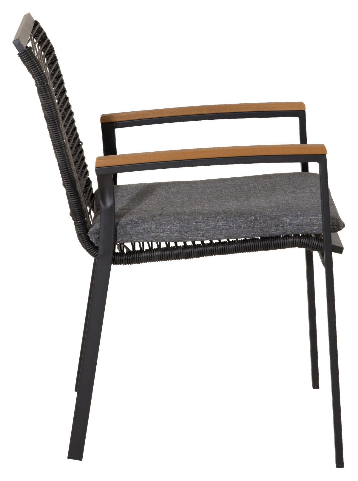 UTESTOLAR SET i metall svart  - svart/akaciefärgad, Klassisk, metall/trä (57/83,5/63,5cm) - Gardenson