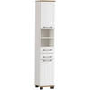 HOCHSCHRANK 30,3/180,9/32,6 cm  - Eichefarben/Schwarz, MODERN, Holzwerkstoff/Kunststoff (30,3/180,9/32,6cm) - Stylife