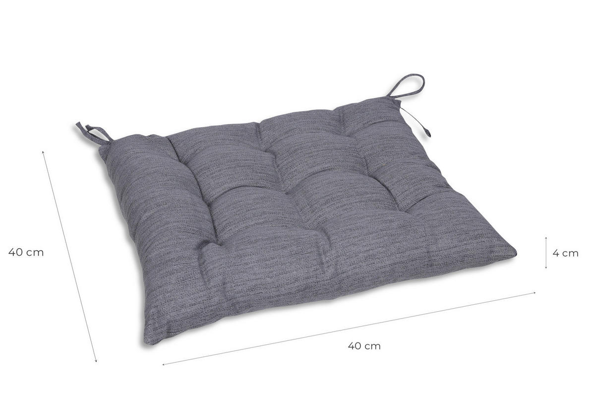 GARTENSITZKISSEN in Grau 40/40 cm  - Grau, Design, Textil (40/40cm)
