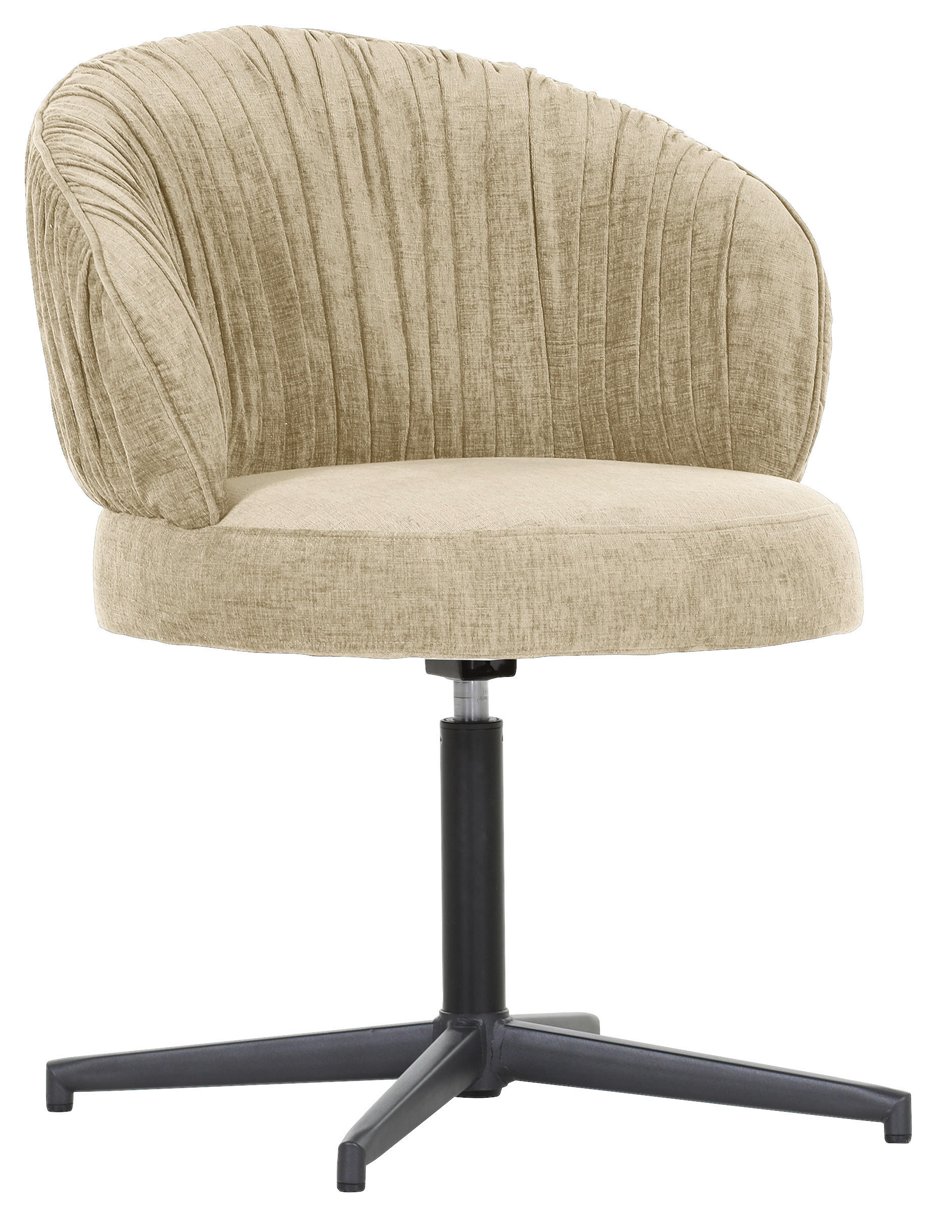 STUHL - Beige/Schwarz, Design, Textil/Metall (63/82/65cm) - Novel