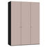 DREHTÜRENSCHRANK 3-türig Rosa, Schwarz - Silberfarben/Schwarz, Design, Glas/Holzwerkstoff (152,2/220/58,5cm) - Jutzler DREHTÜRENSCHRANK 3-türig Rosa, Schwarz - Silberfarben/Schwarz, Design, Glas/Holzwerkstoff (152,2/220/58,5cm) - Jutzler