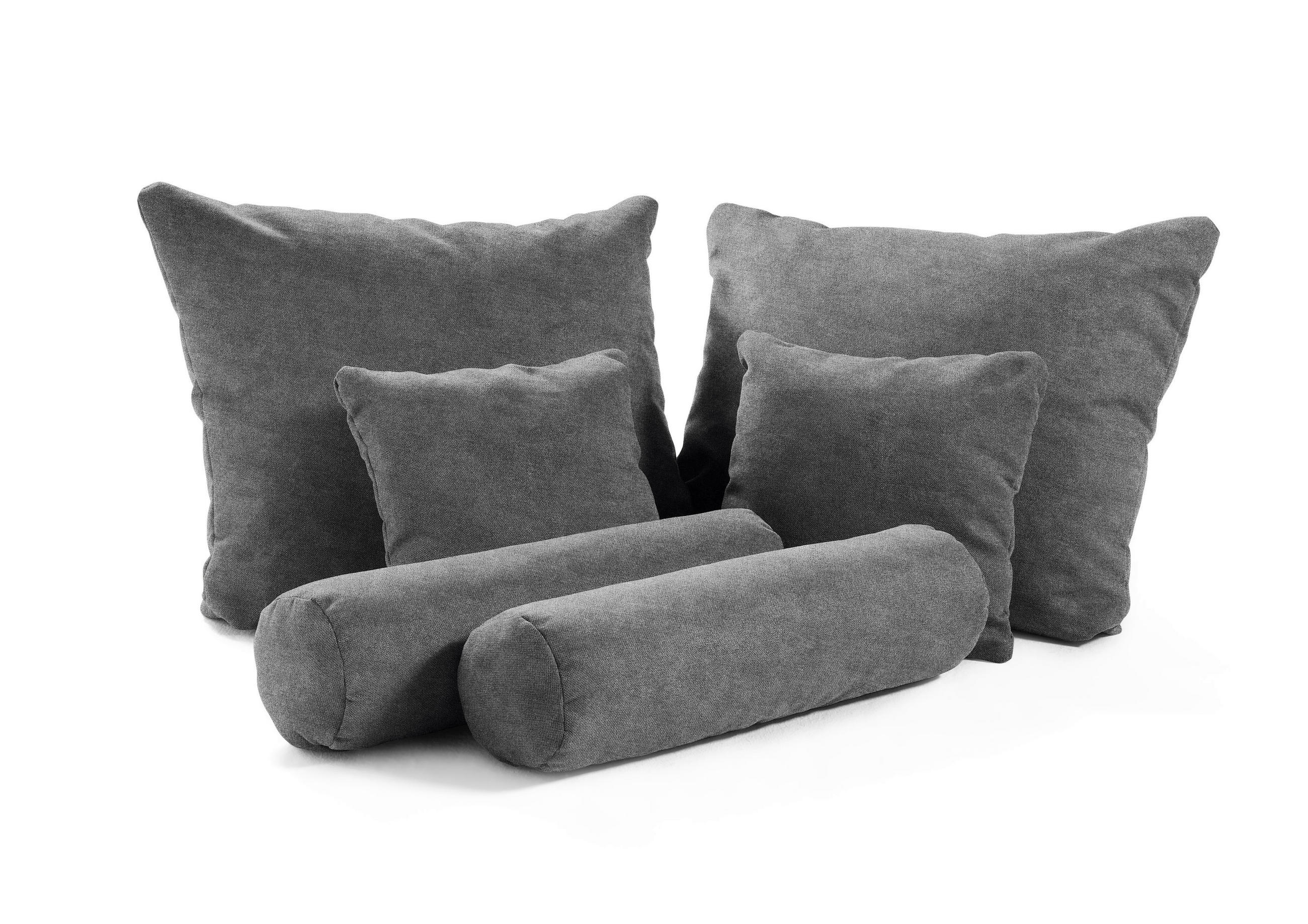 KISSENSATZ 6-teilig  - Anthrazit, Basics, Textil - Esposa