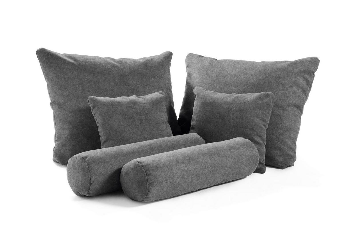 KISSENSATZ 6-teilig  - Anthrazit, Basics, Textil - Esposa