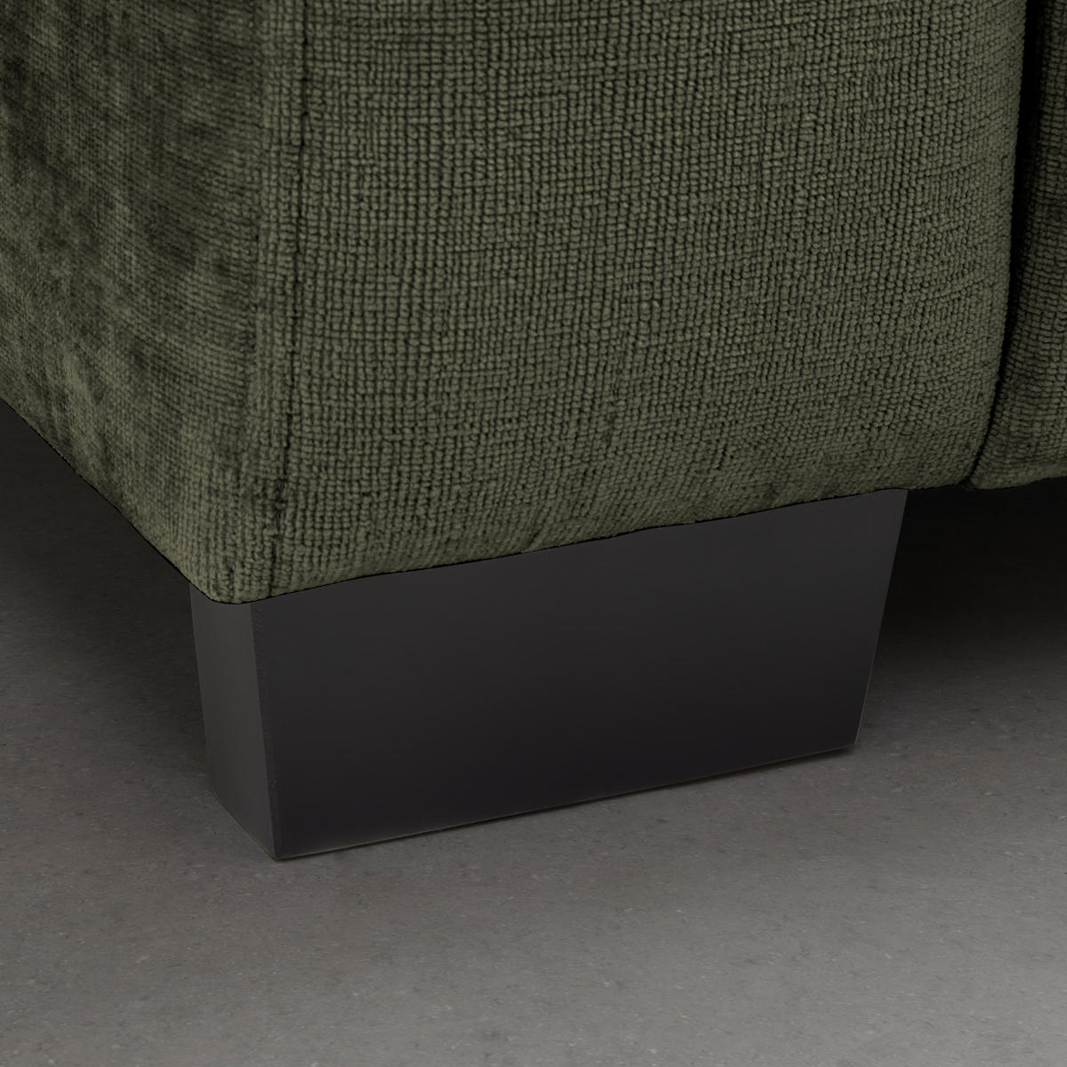 BIG SOFFA i olivgrön  - olivgrön/svart, Modern, trä (246/93/124cm) - MID.YOU