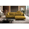 ECKSOFA  in Velours Senfgelb  264/196 cm  - Goldfarben/Senfgelb, Design, Textil/Metall (264/196cm) - MID.YOU