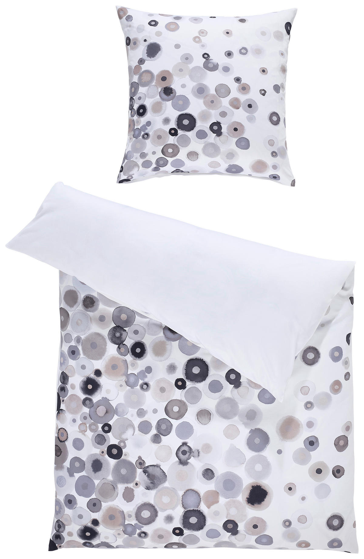 BETTWÄSCHE Makosatin 135/200 cm  - Grau, Design, Textil (135/200cm) - Janine