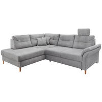 ECKSOFA Silberfarben Chenille  - Silberfarben/Naturfarben, MODERN, Holz/Textil (206/264cm) - Livetastic