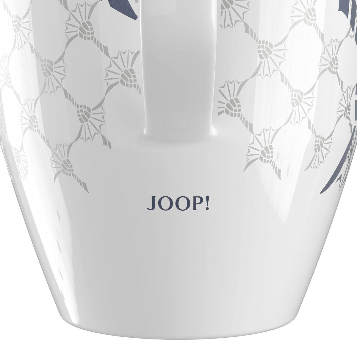 KAFFEEBECHER    - Blau/Silberfarben, Design, Keramik (8,5/8,5/9,5cm) - Joop!