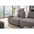 ECKSOFA in Velours Braun  - Schwarz/Braun, Design, Kunststoff/Textil (326/236cm) - Xora