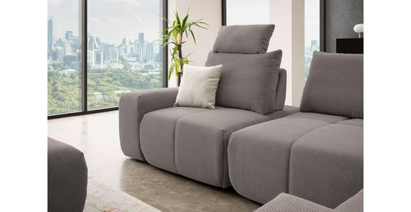 ECKSOFA in Velours Braun 326/236 cm - Schwarz/Braun, Design, Kunststoff/Textil (326/236cm) - Xora
