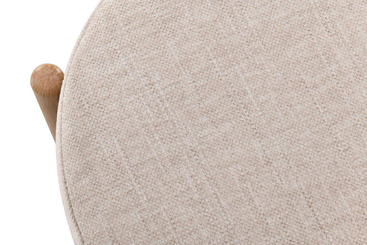 STUHL   Leinenoptik  Beige  - Eichefarben/Beige, MODERN, Holz/Textil (47/81/50cm) - Livetastic
