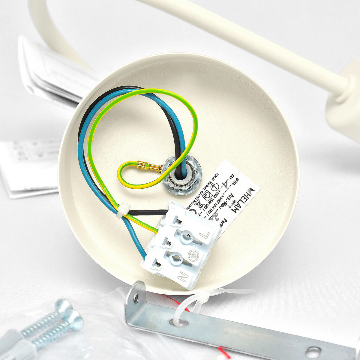 WANDLEUCHTE 20/20/24 cm   - Sandfarben, KONVENTIONELL, Metall (20/20/24cm)