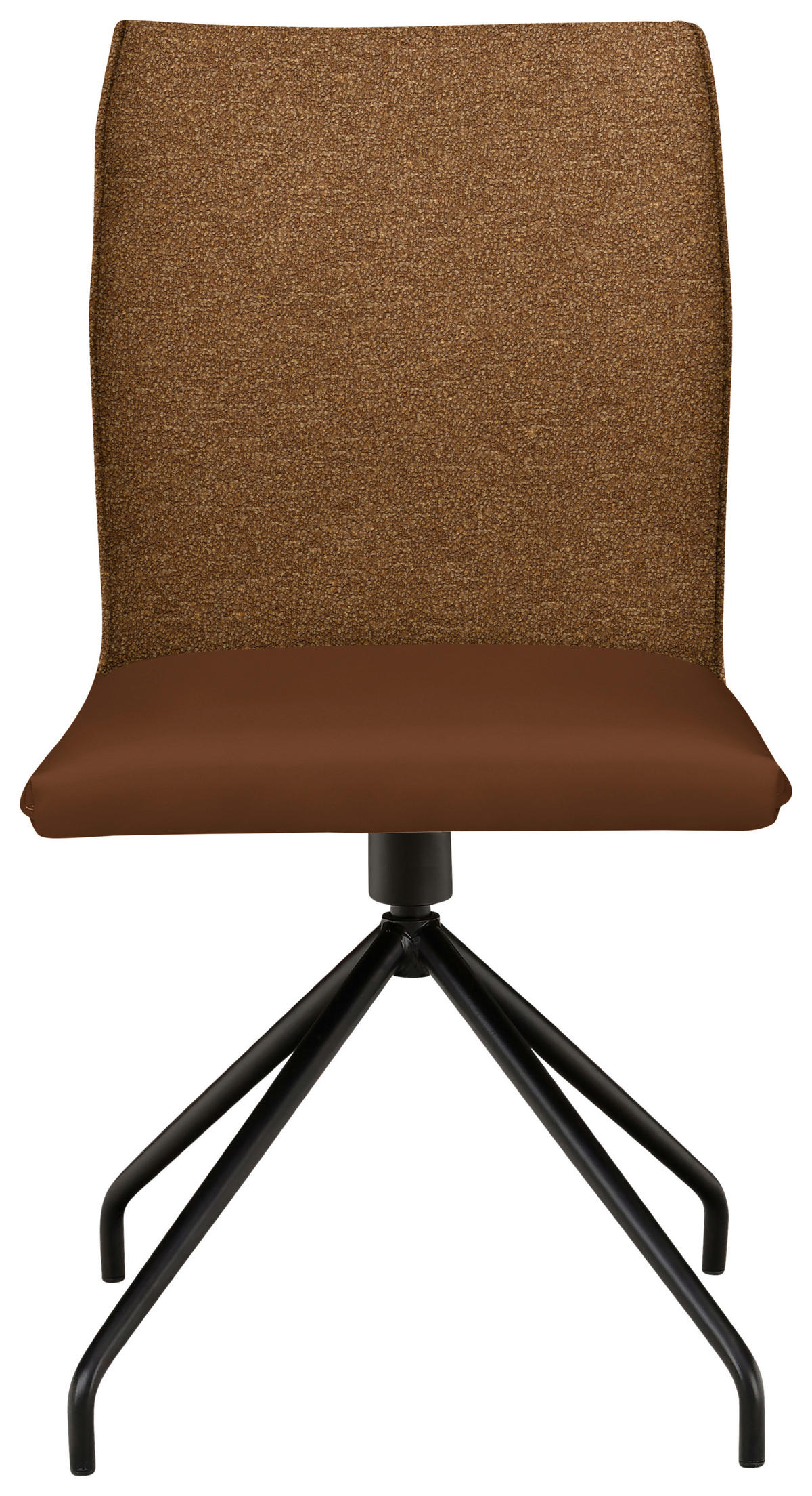 STUHL  in Stahl Webstoff, Mikrofaser Metall, Textil  - Rostfarben/Schwarz, Design, Textil/Metall (49/91/60cm) - Moderano