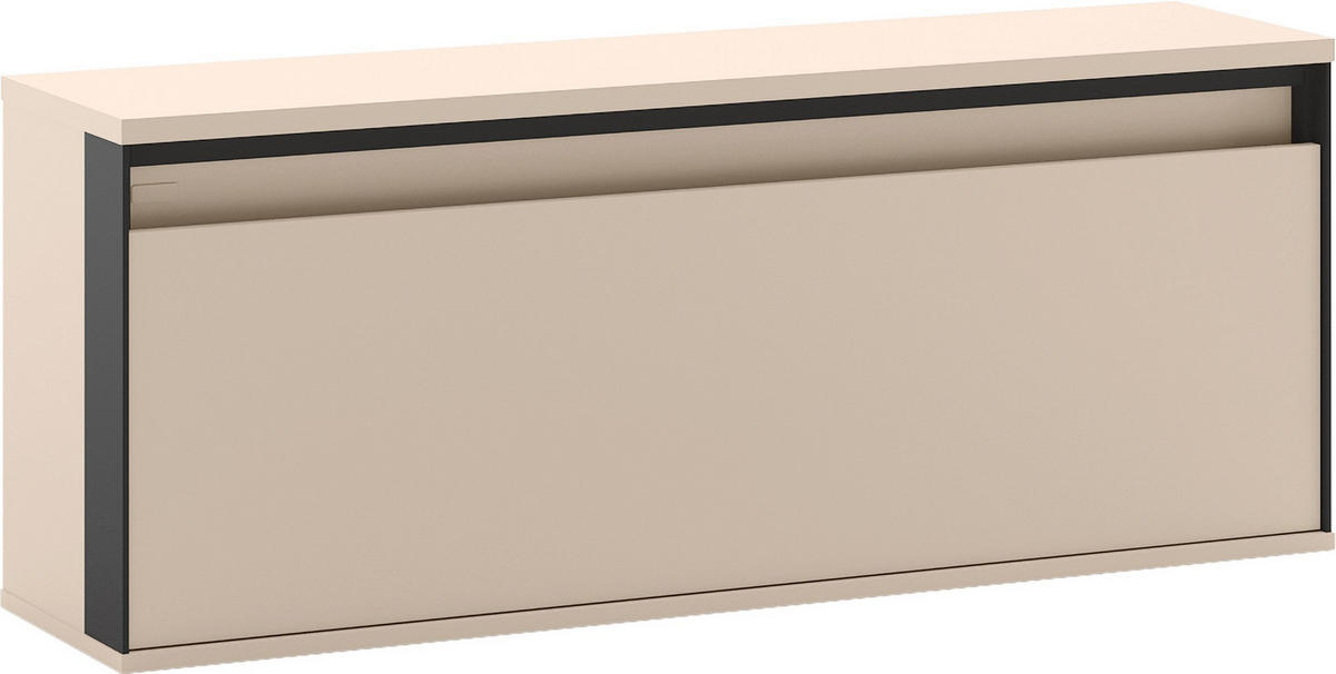 KOMODA   120/45/30 cm   crna, bež  - bež/crna, Moderno, drvni materijal (120/45/30cm) - Voleo