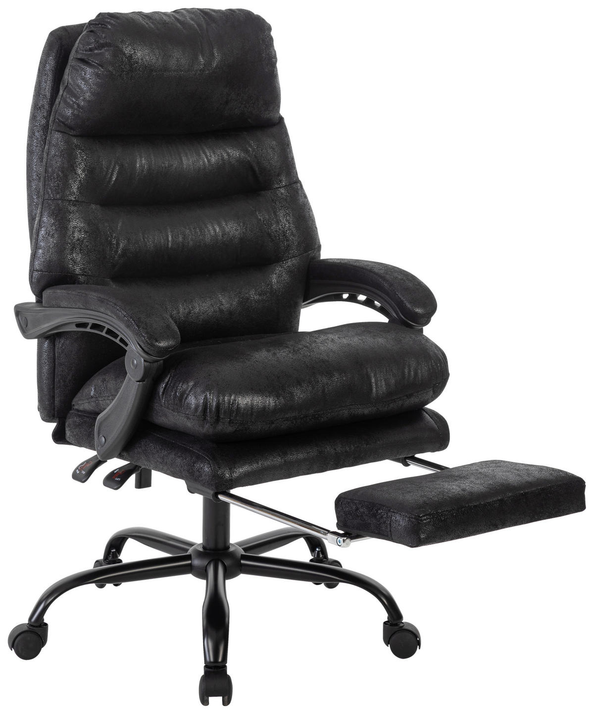 CHEFSESSEL  in Mikrofaser Schwarz  - Schwarz, MODERN, Kunststoff/Textil (64/114/122/72cm) - MID.YOU